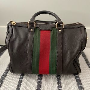 Gucci Vintage Web Boston Bag